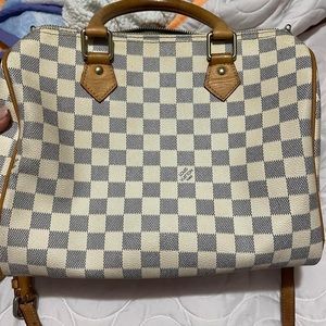 Speedy 30 purse in Damier azure